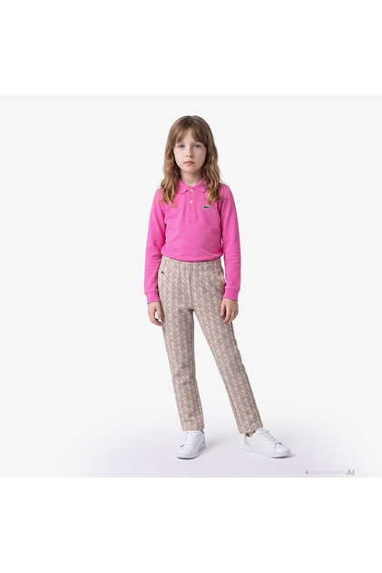 Kız Çocuk Monogram Açık Pembe Eşofman Altı