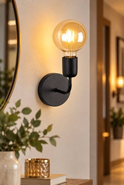 Duru Apli̇k Black | | Wall Lamp Wall Lighting | | Ampul Is Excluded | | E-27 Duylu Apli̇k | | Metal Retro Wall Lamp Bathroom Lighting Entrance Hall Hallway Lamp Young Room | | Up and down Direction