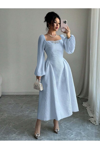 Rochie midi , albastru