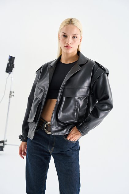 ALEXI FAUX BIKER SIYAH