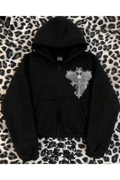Zipce X Supertee Special Series Design Vintage Hoodie Sweatshirt Printed Zip-Up