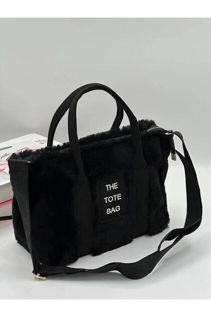 Women's Column Strap Fur Plush Crossbody Bag