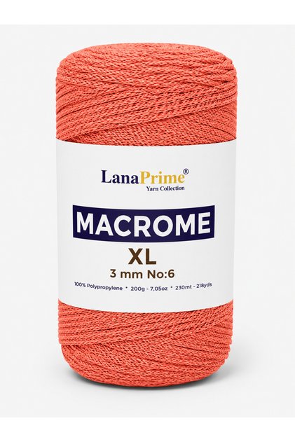 Macrame XL Thick Knitting Cord (3mm) 250 Gr Bag Cord 230 Mt. Polypropylene