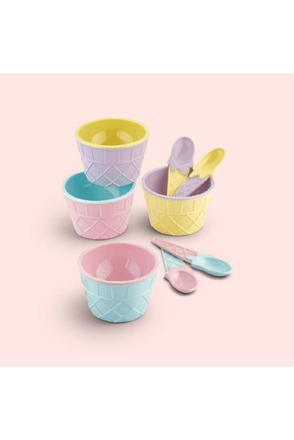 Qlux 8 Piece Carnival Ice Cream Set