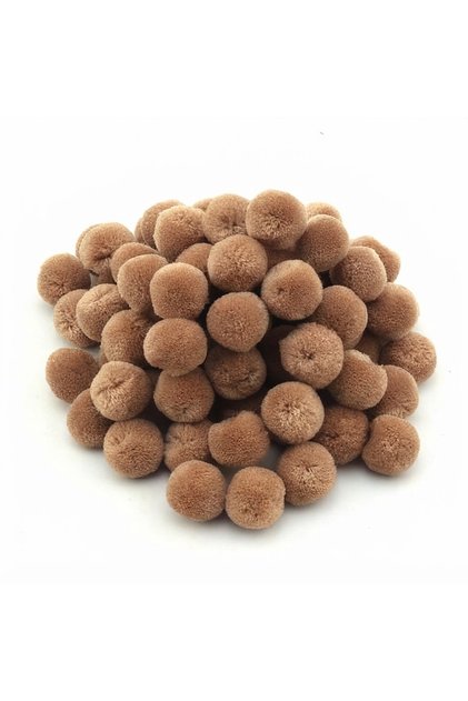 50 Pieces 2cm Brown Pompoms Soft Pompoms Plush, Felt Pompoms, Wool Pompoms, Cat Pompoms