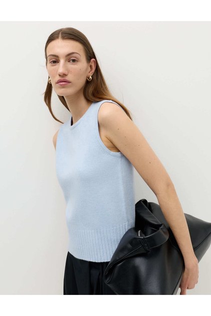 Air-Yarn Bisiklet Yaka Örme Süveter