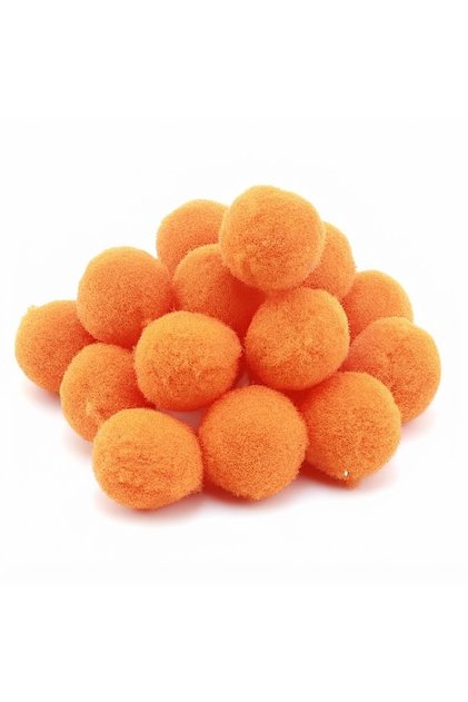 50 Pieces 2cm Orange Pompoms Soft Pompoms Plush, Felt Pompoms, Wool Pompoms, Cat Pompoms