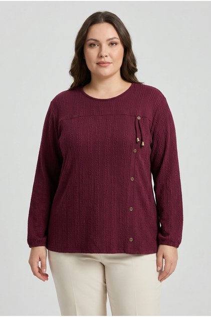 Winter Hair Knitwear Buttoned Soft Blouse