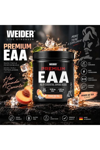 Premium EAA Amino Acid All 9 Essential Amino acid 325 Gr - Peach Ice Tea