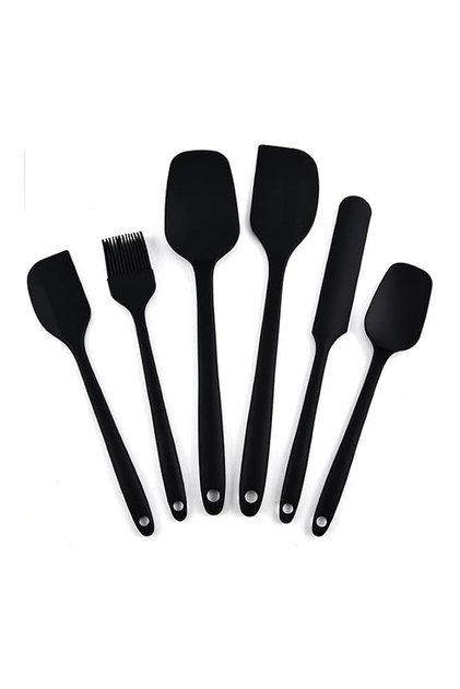 Silicone Cooking Utensil Set | 6-Piece Heat Resistant Spatula & Baking Tools Set for Kitchen Cooking, Baking & Mixing