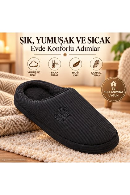 Erkek Kapalı Burun Ev Terliği
