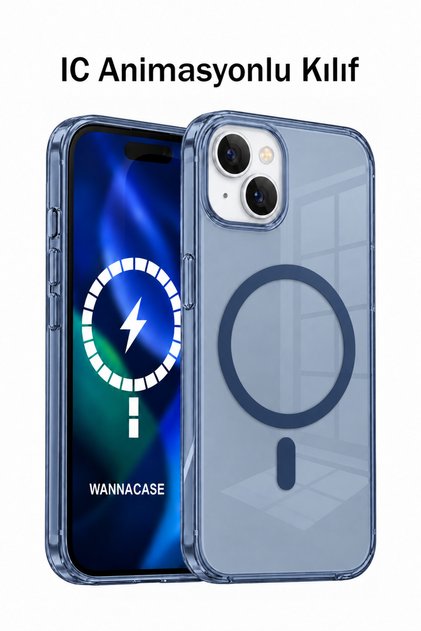 iPhone 13 (Ic) Animated Magsafe Supported Transparent Hard Mica Slim Fit Phone Case
