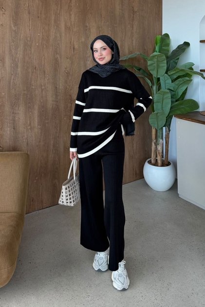 Deyzi Knitwear Suit Black