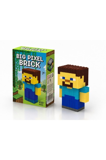 Big Pixel Brick Minecraft Steve 435 Piksel 3D Yapboz Bricks Figür Yapı Oyuncağı