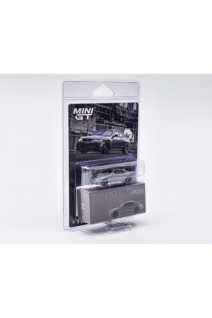 Skyline GT-R (BCNR33 CRS Versiyonu) Sağdan Direksiyonlu Koyu Metalik Gri Sınırlı Üretim 1/64 Ölçekli Döküm Model Araba