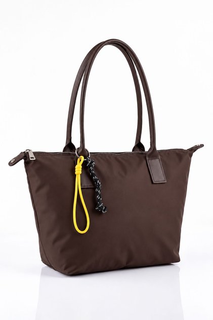 Vx-027 Women's Large Volume Shopper Bag Waterproof Parachute Fabric Lined & Durable Brown