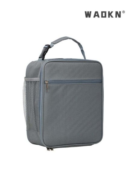 Grey Large Capacity Insulated Lunch Bag with Aluminum Foil,Portable Thermal Food Carrier for Work,