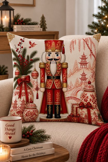 Christmas Double-Sided Printed Throw Pillow Cover 6Echd19