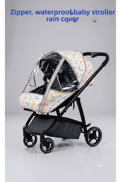 Zippered Rain Cover Compatible with All Travel Systems/Baby Strollers/Stroller Rain Cover/ Colorful