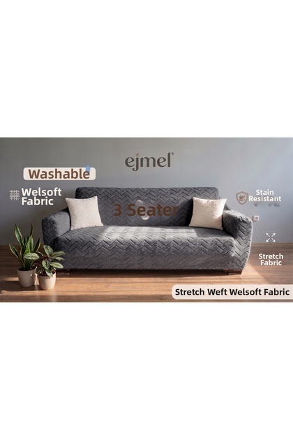 Welsoft Fabric Patterned Stretchable 3 Seater Sofa Cover Sofa Cover Sofa Bed Cover Armchair Cover