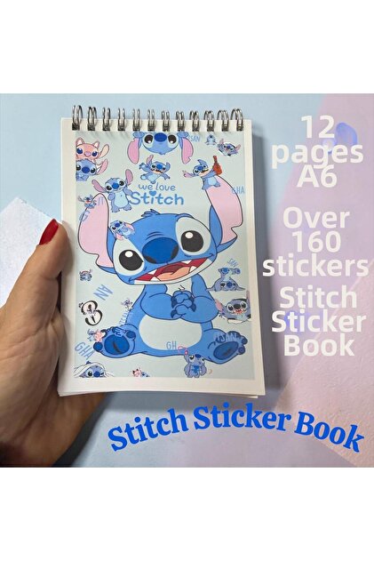 Stitch Sticker Book/Kitap/Defter A6 Spiral Bound 12 Pages