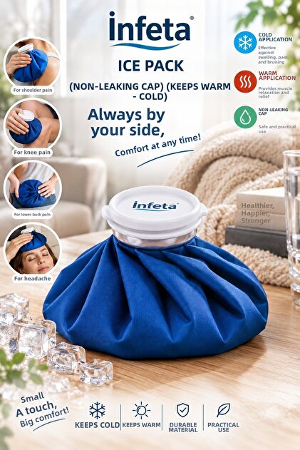 Pink Leak-Proof Ice Bag with Lid Hot Cold Compress Reusable