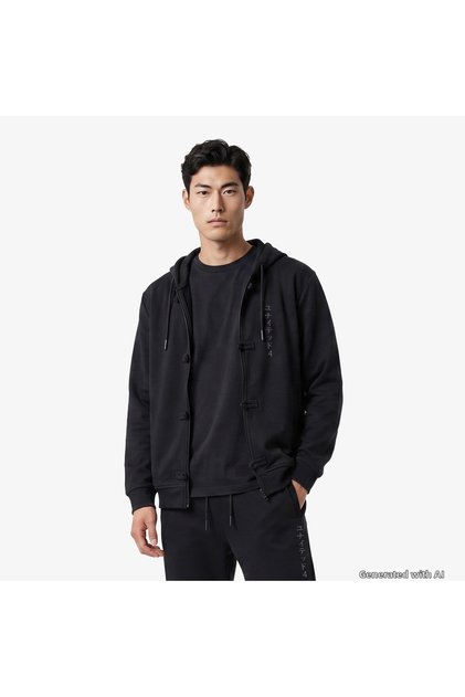 Regular Fit Men's Black Sweatshirt