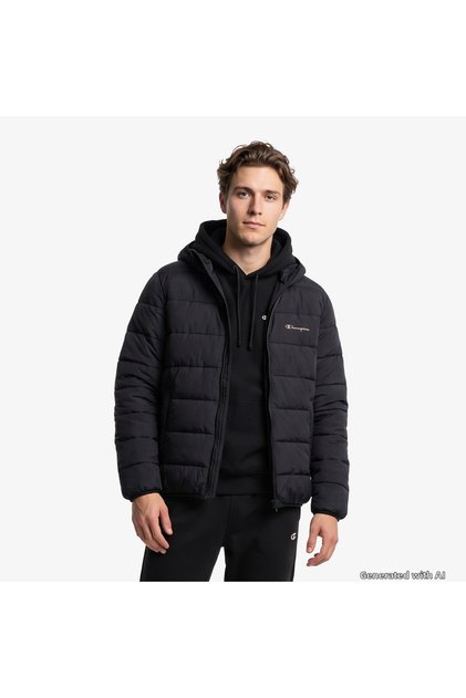 Hooded Men's Black Jacket