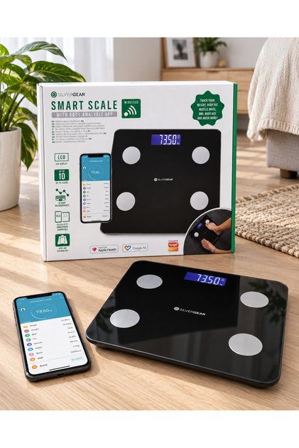 Cântarul inteligent SILVERGEAR Smart Scale este soluția perfectă pentru monitorizarea completă a sănătății tale