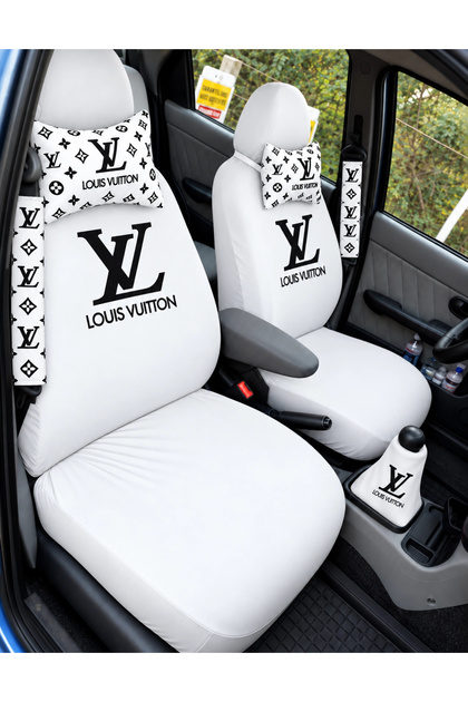 BEYAZ LV SÜPER SET DÖRTLÜ SERVİS KILIFI + İKİLİ YASTIK VE KEMER KILIFI +VİTES POLARI