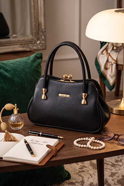 Lyra Women's Hand and Shoulder Bag Stylish Daily Use Classic Design with Clip Closure