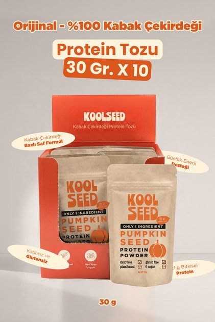 Orijinal – %100 Kabak Çekirdeği Protein Tozu 30 Gr. X 10