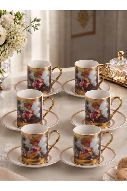 Markız Couple Romeo Juliet 6 Kişilik Fincan Takımı 100 ml