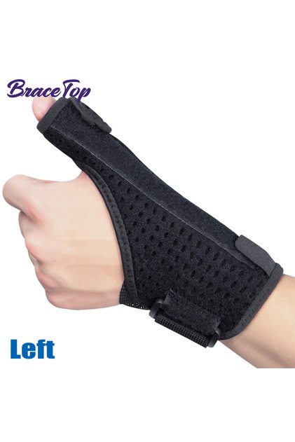 Left Wrist Brace Wrist Sprain Brace Wrist Support with Removable Steel Tendonitis Sheath Thumb Auxil