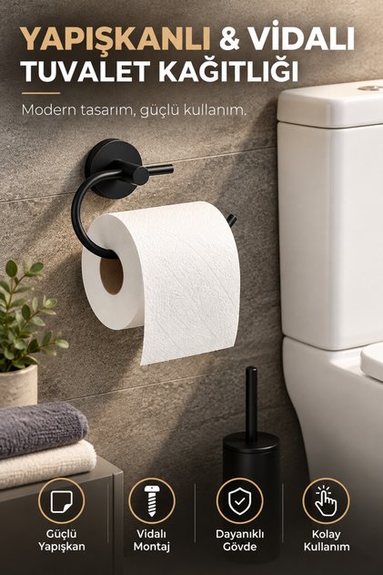 Black Open Toilet Napkin Holder