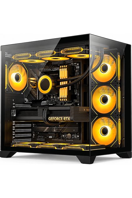 Alpha Elite 7x ARGB Fan Kumanda ve Kontrolcü ATX Boş Bilgisayar Kasası Siyah