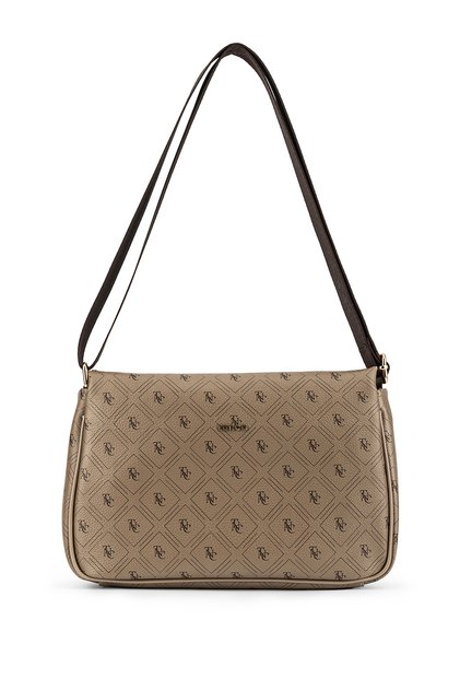 Women's Vegan Gold Pattern Shoulder Bag