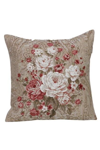 PAISLEY ROSES GOBLEN KIRLENT 45*45 KAHVE