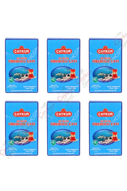 42 NO'LU TİREBOLU ÇAYI 500 GR X 6 ADET KUTU AMBALAJ %100 TÜRK ÇAYI