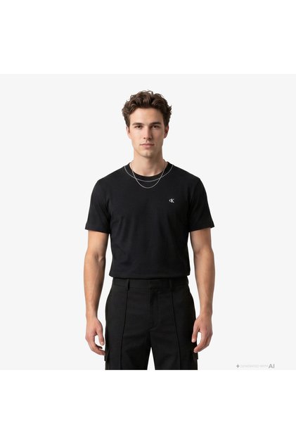 SİYAH LOGOLU ERKEK T-SHIRT