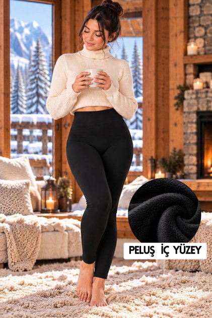 Winter Warm Thermal Plush Leggings with Fleece Inside