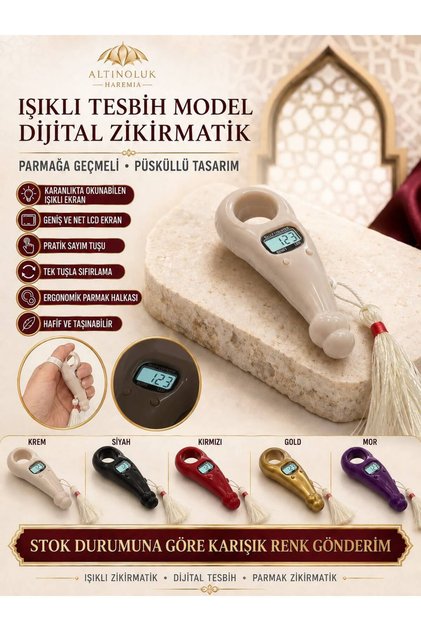 Colorful Prayer Beads Model Zikirmatik Led Digital Zikir Counter