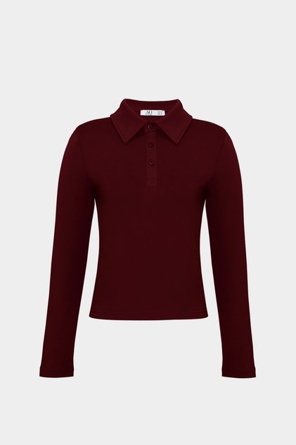 Premium Polo Yaka Vatka Detaylı Pamuklu Fit Tişört