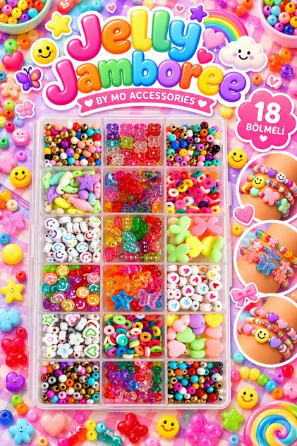 Activity Set with Beads for Kids Jewelry Bead Bracelet Necklace Making Set