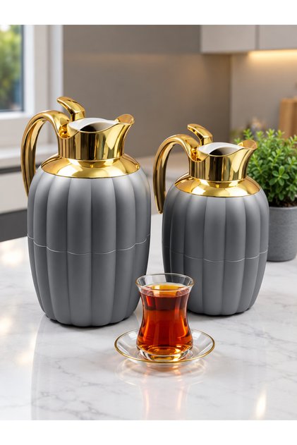 2 Pieces Wacuum Flask Thermos Set-Al Saif