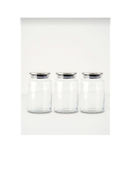 Jely Set of 3 Jars with Metal Lid 890 Cc
