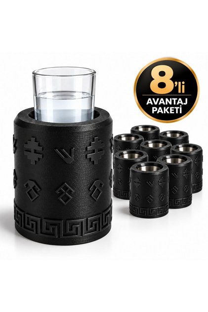 Tek Kadeh Ehlikeyf, Kilim Motif Thermogel Cooler, Restaurant Package - 8-Piece Advantage Package