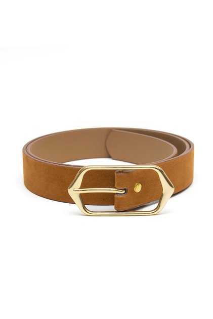 Women's Suede Belt with Gold Buckle, Jacket Belt, Dress Belt, Trouser Belt
