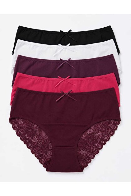 Yüksel High Waist Lace Bato Women's Panties 5-Pack 5660