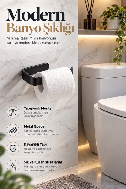 Black Horse Design Outdoor Toilet Paper Holder Adhesive Wc Paper Holder Toilet Paper Hanger